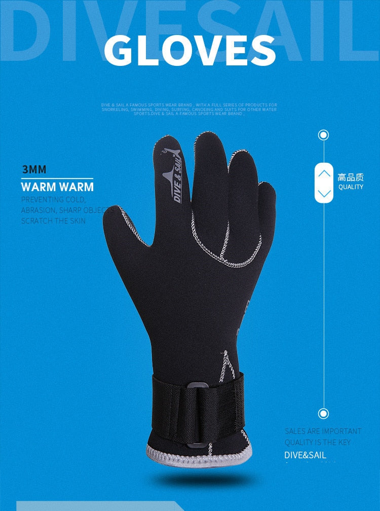 3MM Neoprene Swimming Gloves