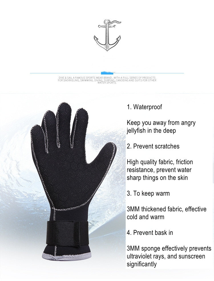 3MM Neoprene Swimming Gloves