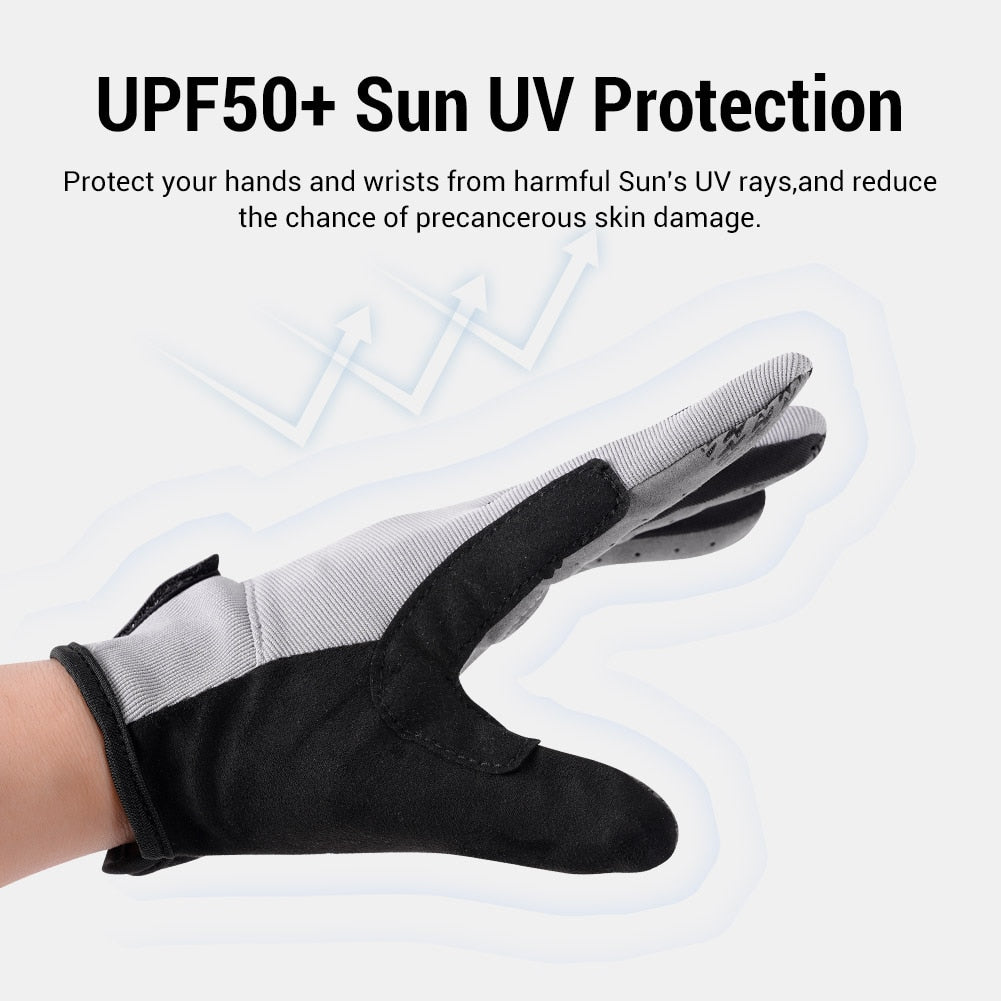 Noeby Fishing Gloves UPF50+ Sun UV Protection Quick-drying Anti-slip Outdoor Kayaking Cycling Fishing Protection Sports Gloves