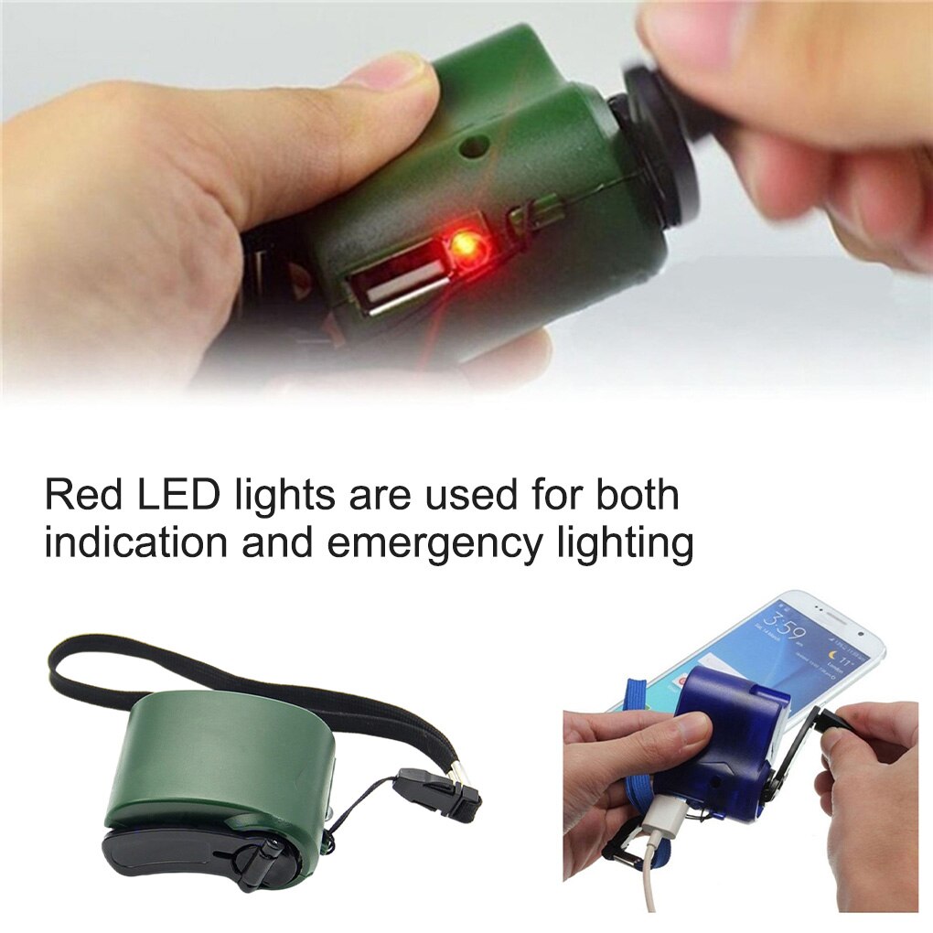 Universal USB Hand Cranking Battery Charger