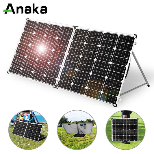 Anaka 100W, 160W, 200W 12V Solar Waterproof Panel with controller