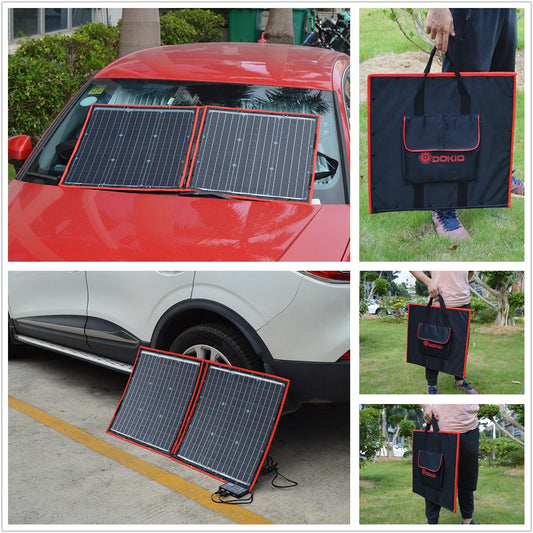 Dokio 80W Solar Panel 18V Flexible/Foldable Solar Panel USB Portable Solar Cell Kit For Boats/Outdoor Camping Solar Panel 12V