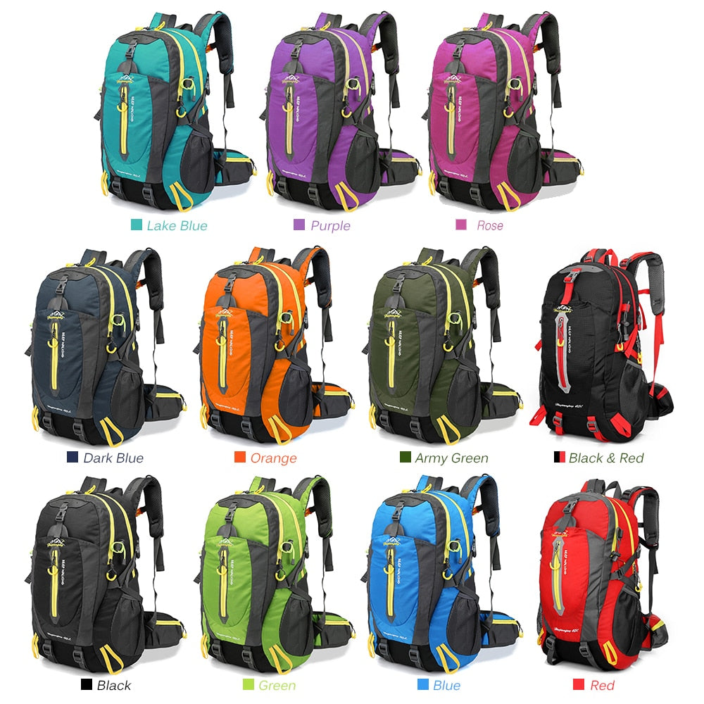 Waterproof Climbing Backpack Rucksack 40L Outdoor Sports Bag Travel Backpack Camping/Hiking Backpack Men/Women Trekking Bag