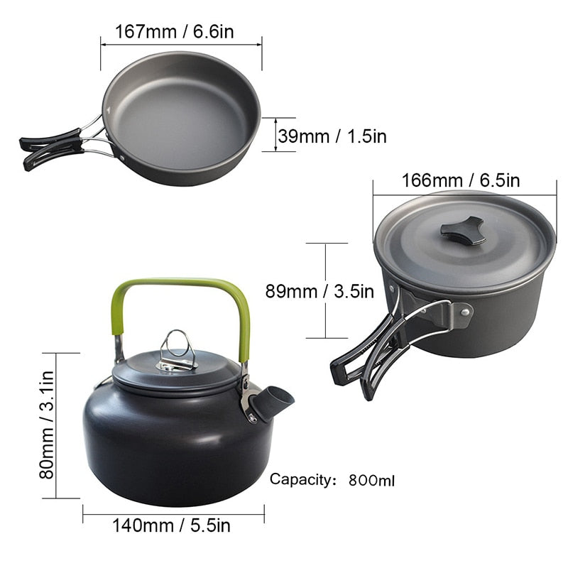 1 Set Non-stick Camping Cookware