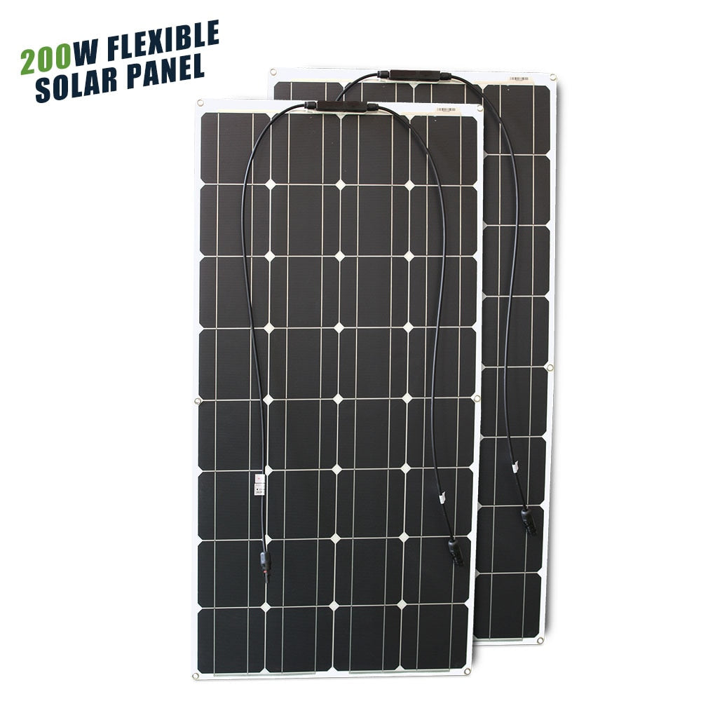 12V Flexible Solar Panel 600W 100W 200W 300W 400W 500W Bendable Waterproof Monocrystalline Best Solar Panel for RV Boat