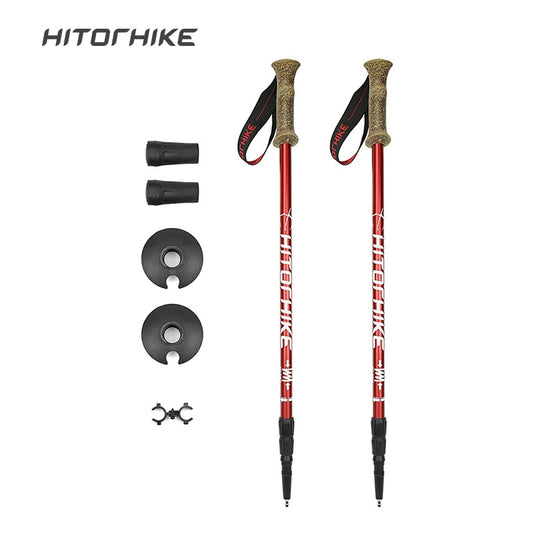 Hitorhike Outdoor Travel Camping/Hiking/Climbing/Walking Stick 6061 Aluminium AlloyAlpenstock 
 Skiing/Trekking Pole 1pair