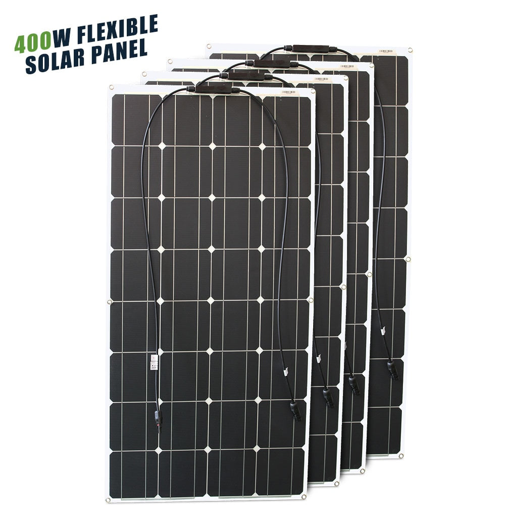 12V Flexible Solar Panel 600W 100W 200W 300W 400W 500W Bendable Waterproof Monocrystalline Best Solar Panel for RV Boat