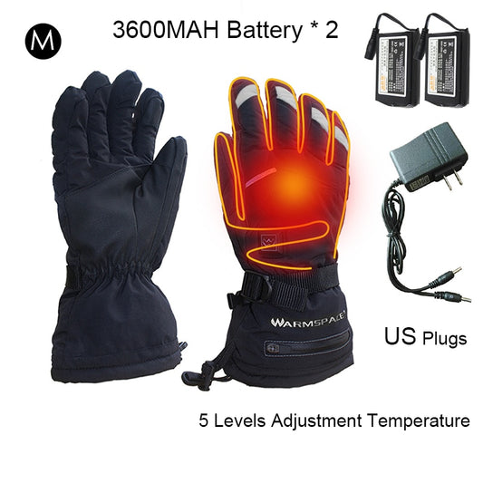 Men Women Electric Heated Gloves with 5 Temperature Levels