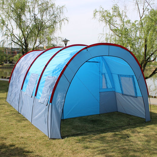 Large Camping Tent Waterproof Canvas Fiberglass 5-8 People/Family Tunnel 10 Person Tents Equipment/Outdoor Mountaineering Party