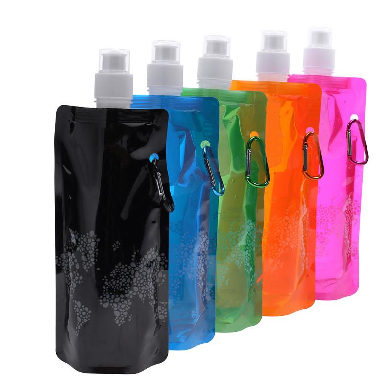 2pcs Portable Ultralight Foldable Water Bag/Bottle