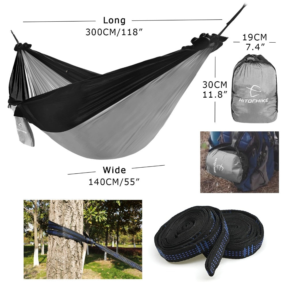 Hitorhike 1-2 Person Outdoor Mosquito Net Hammock, Hanging Sleeping Bed Swing