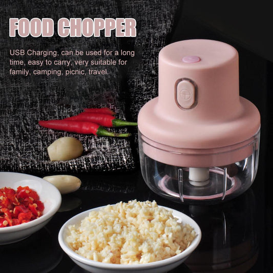 Portable Mini Food Chopper 100/250ml Processor Electric Garlic/Ginger/Vegetables Shredder Mincer/Dicer For Picnic Camping