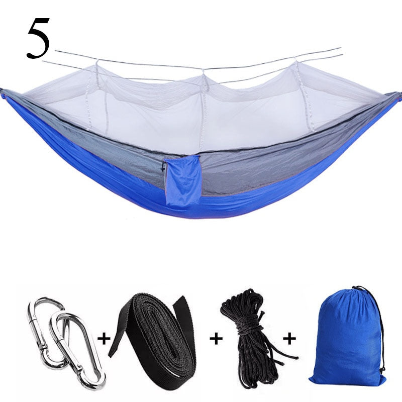 Portable Outdoor Camping Hammock 1-2 Person Swing With Mosquito Net Hanging Bed Ultralight Sleeping hammock