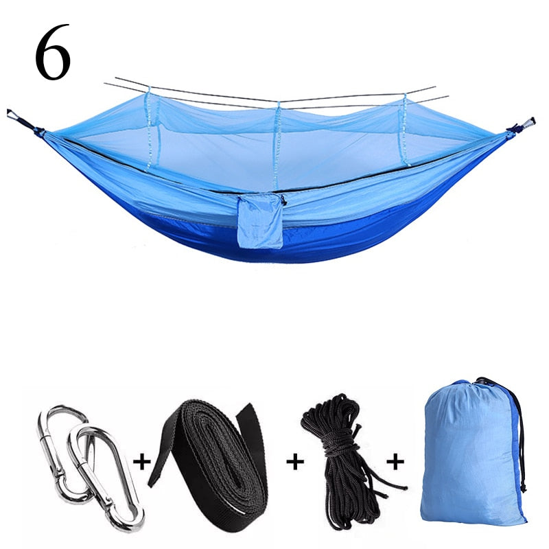 Portable Outdoor Camping Hammock 1-2 Person Swing With Mosquito Net Hanging Bed Ultralight Sleeping hammock