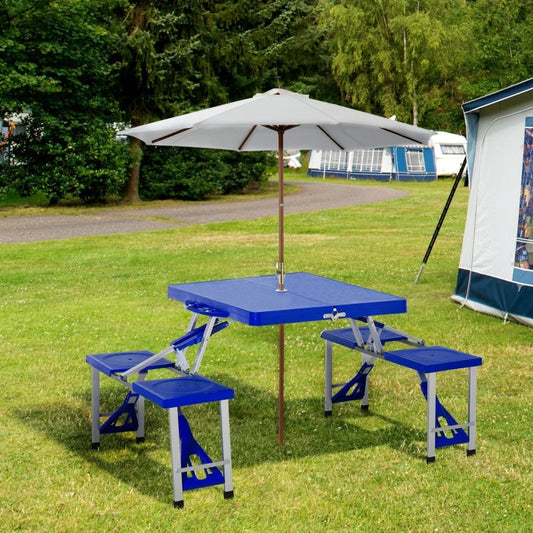 Foldable Picnic/Camping Table/4 Seats/Umbrella Hole