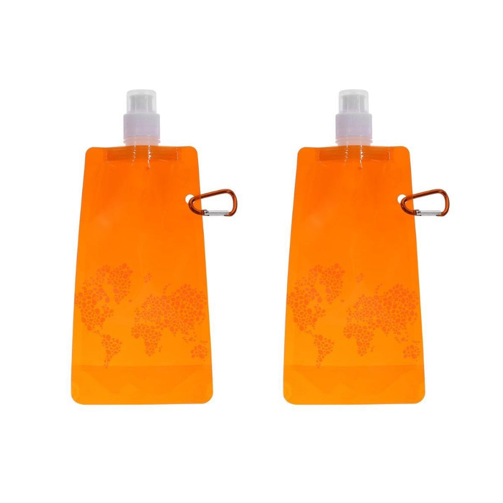 2pcs Portable Ultralight Foldable Water Bag/Bottle