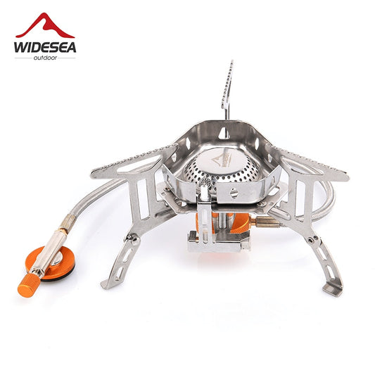 Widesea Camping Wind Proof Gas Burner, Strong Fire Stove/Heater Survival Trips