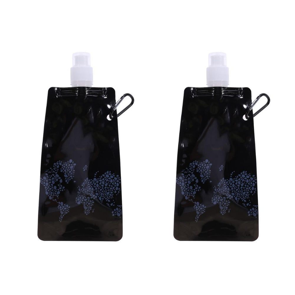 2pcs Portable Ultralight Foldable Water Bag/Bottle